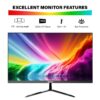 GEONIX 22 Inch IPS PC Monitor, FHD IPS 1920x1080P Monitor 75Hz 100% sRGB 178° Wide Viewing Angle PC Monitor, HDMI VGA Port, Low Blue Light Desktop, 3 Years Warranty. IPS 1080p monitor: Geonix PC monitor 1920 x 1080P FHD IPS screen with 1000:1 contrast ratio and 100% SRGB color gamut provides you with clear, bright, rich, and vivid image colors and details while equipped with flicker-free technology so you can enjoy super smooth gaming or work all day without eye fatigue. Ultra-slim monitor: PC monitor features an edgeless design with an ultra-high screen-to-body ratio and supports 75 x 75 mm VESA (VESA bracket not included) for a more complete picture when multiple monitors are connected, meeting the needs of desktop monitors well for flexible use and increased productivity. Versatile monitor ports: Geonix IPS PC Monitors provide video interface through HDMI and VGA ports, this HDMI monitor with 75Hz/3ms Response time (compatible with most graphics cards), simple and fast connection, easy access to your favorite devices, compatible with most laptops, PS4/5, and PC, transfer high-quality images, switch between office and entertainment at will. Ergonomic tilt design: Geonix IPS PC monitors are able to tilt back 15 degrees and forward 5 degrees, which will provide a variety of options to find the best angle to view the screen so work and browsing can be done with ease, with a new generation IPS 1080p monitor screen, 300dc/㎡ brightness, and 178° wide viewing angle configuration so you can at any angle Enjoy clear, sharp and detailed images. Geonix 22 inch IPS PC Monitor comes with a generous 3-year warranty.