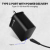 Portronics Adapto 20B 20W PD Charger with Fast Charging, Dual Ports Type C & USB A Ports