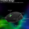 Portronics Toad One Wireless 2.4GHz & Bluetooth Connectivity Optical Mouse with 7 Colors RGB Lights, Upto 9 Days Battery Life.